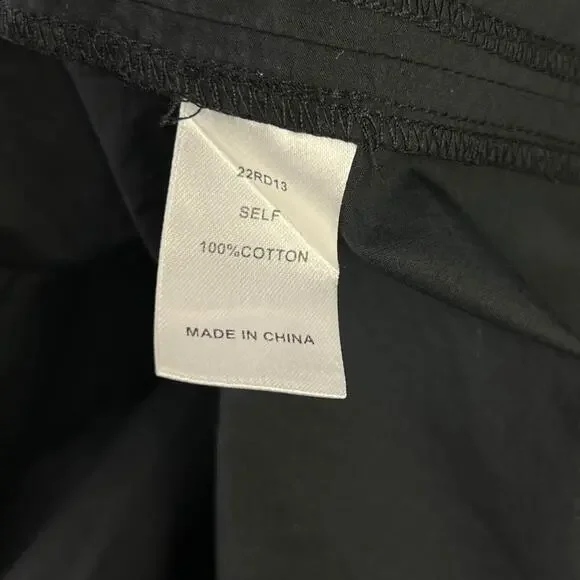 Hunter Bell Palmer Puff Sleeve Ruffle Hem Midi Dress Onyx Size Small - Picture 6 of 7